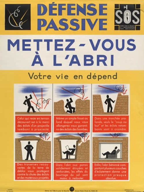Affiche de la Défense passive (coll. part.).